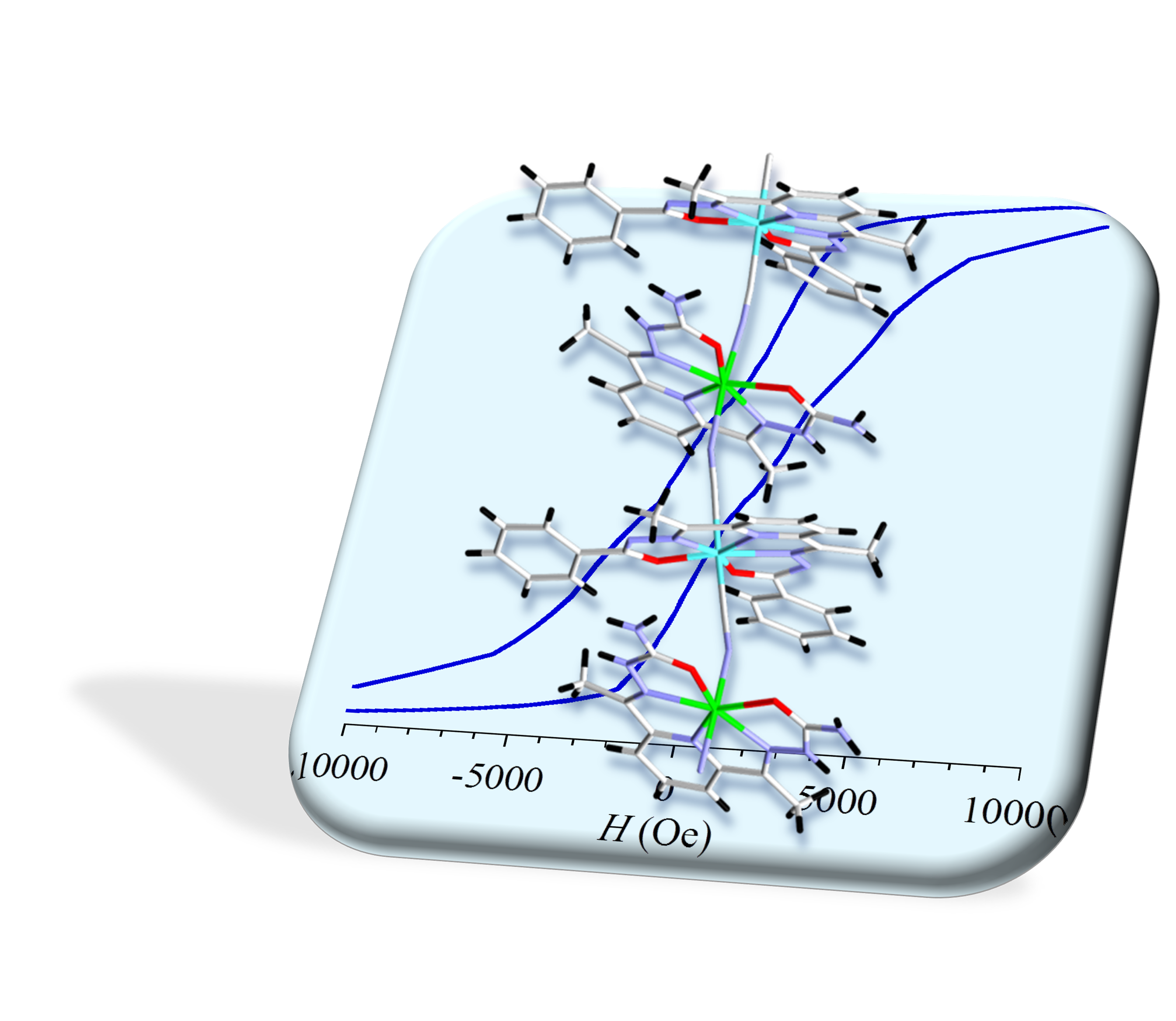 Edifice 1D Fe(II)–Cr(III) formé par l’association de complexes de géométrie bipyramide pentagonale par des ponts cyanures.