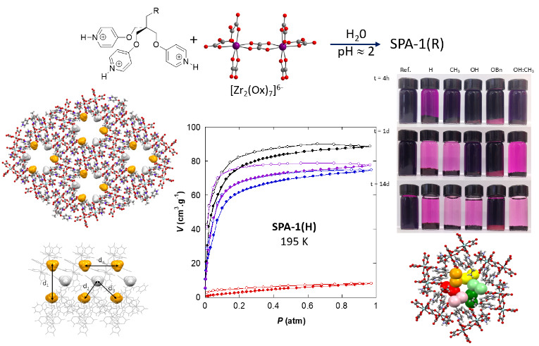 Functionalization and sorption of microporous supramolecular network